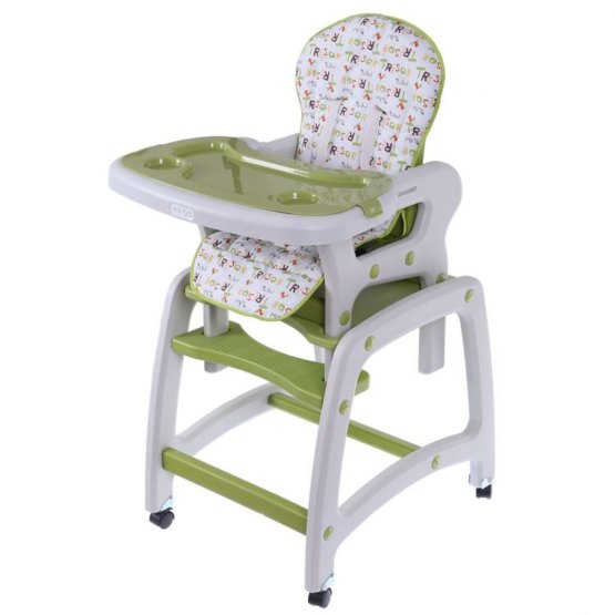 Detská jedálenská stolička 2v1 - zelená