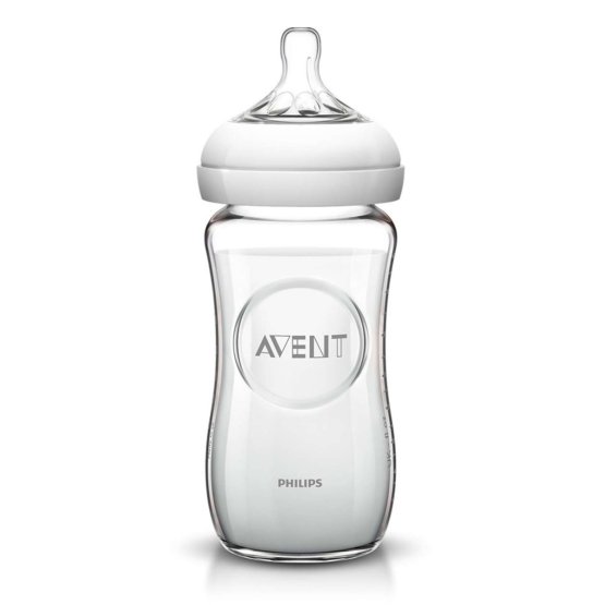 <p>Dojčenská sklenená fľaša Avent Natural 240 ml</p> Transparentná