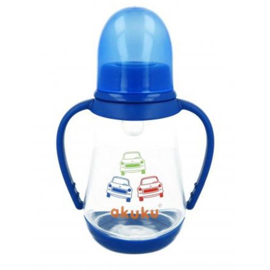 Fľaša s obrázkom Akuku 125 ml modrá