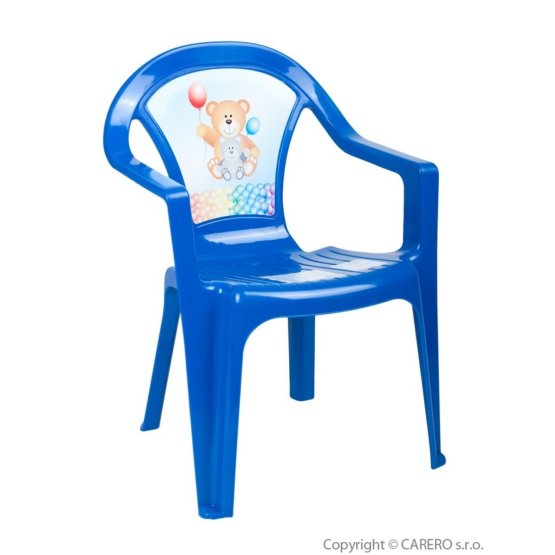 Detský záhradný nábytok - Plastová stolička modrá