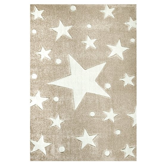 Detský koberec STARS pieskovo-biely