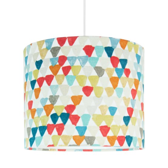 Textilná závesná lampa - Triangles - mini