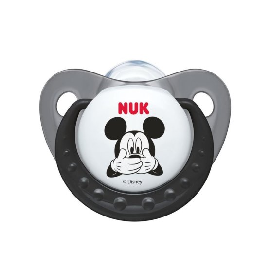 Dojčenský cumlík NUK Trendline Mickey 0-6m sivý Sivá 0-6 m