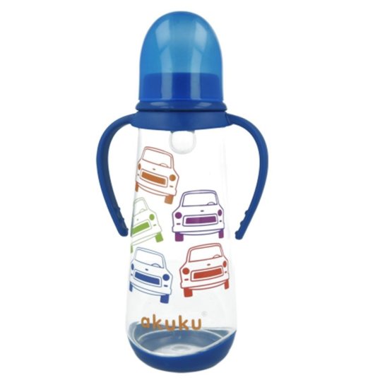 Fľaša s obrázkom Akuku 250 ml modrá