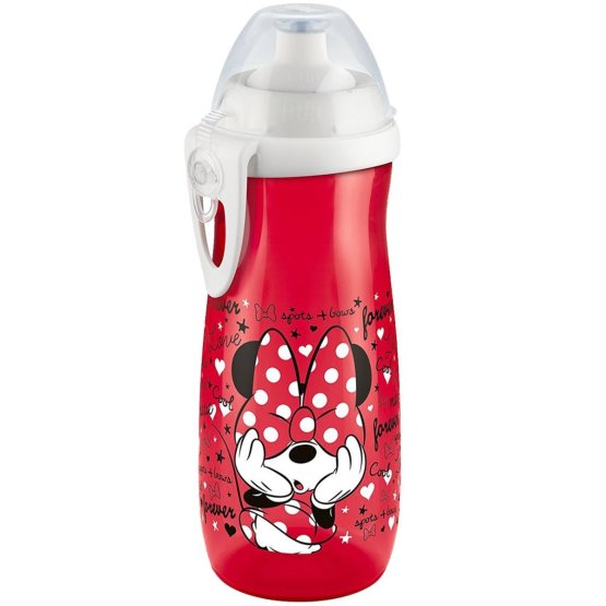 Detská fľaša NUK Sports Cup Disney Mickey 450 ml červená