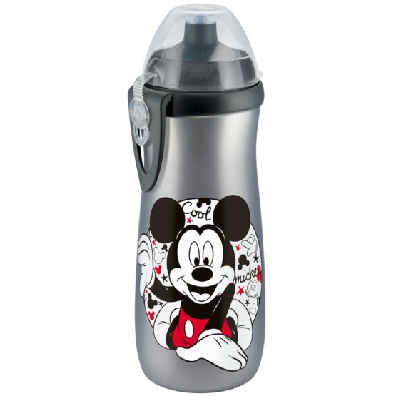Detská fľaša NUK Sports Cup Disney Cool Mickey 450 ml sivá