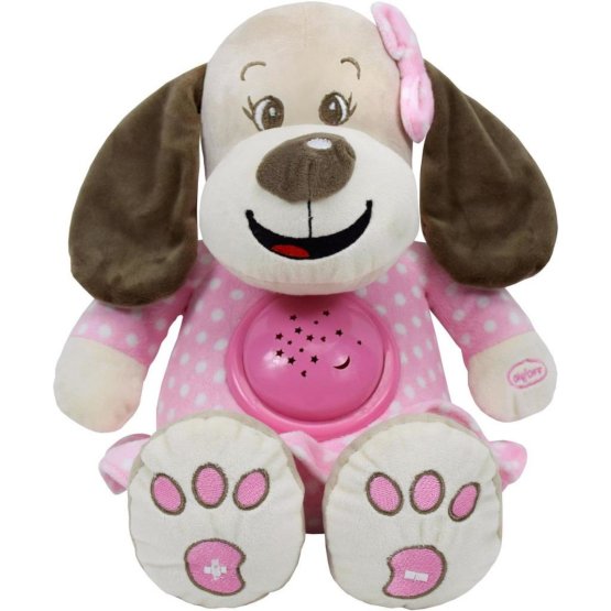 Plyšový psík s projektorom Baby Mix ružový