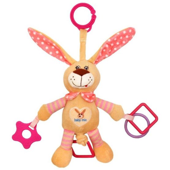 Detská hračka s vibráciou Baby Mix králiček růžový Ružová