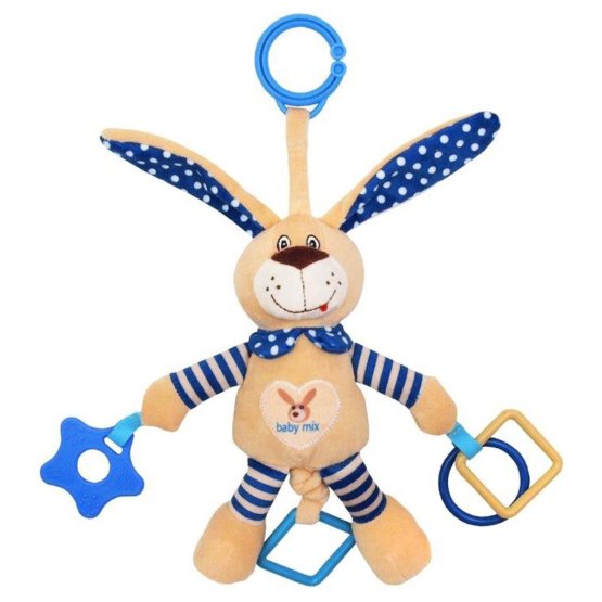 Detská hračka s vibráciou Baby Mix králiček modrý