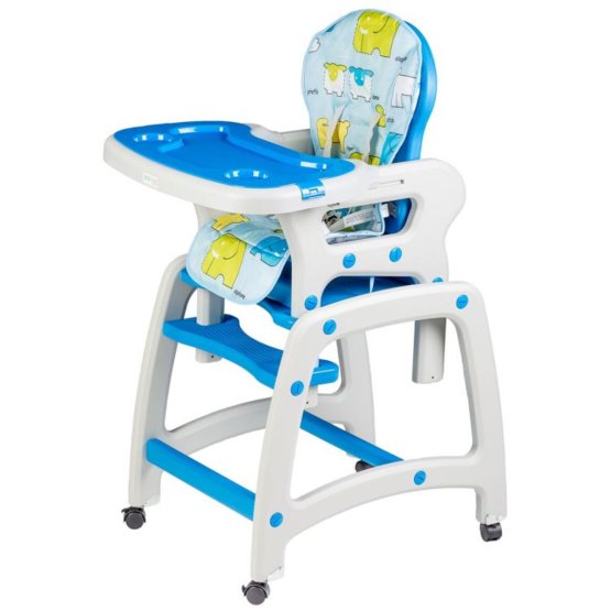 Detská jedálenská stolička 3v1 - modrá