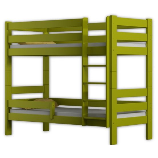Detská poschodová posteľ Tega - zelená
