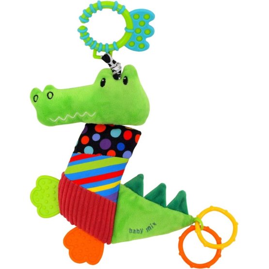 Plyšová hračka s vibráciou Baby Mix Krokodýl Oranžová