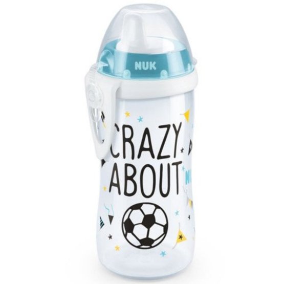 Detská fľaša NUK Sports Cup Football 450 ml tyrkysová