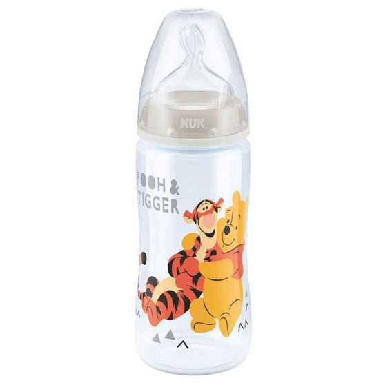 Dojčenská fľaša NUK Medvedík Pú 300 ml béžová