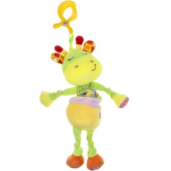 Plyšová hračka s hracím strojčekom žirafka Žltá