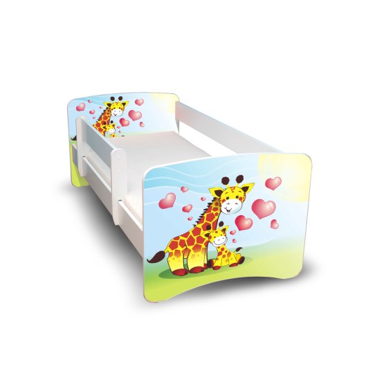 Detská posteľ so zábranou - malé žirafy