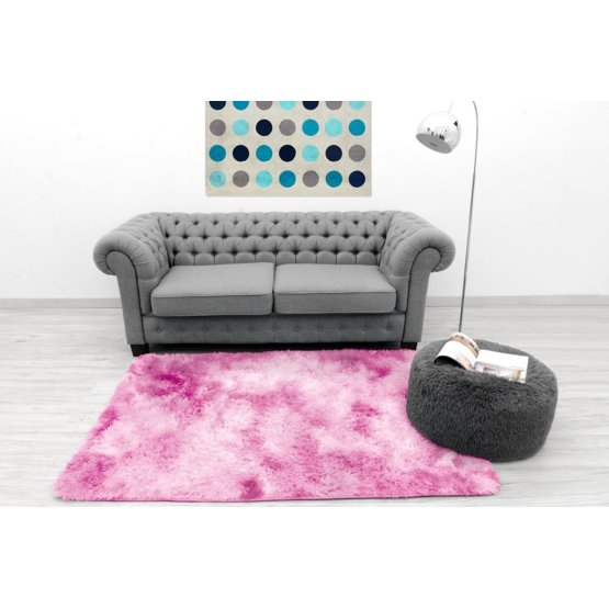 Detský plyšový koberec Ombre Light Pink