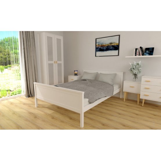 Drevená posteľ Ikar 200 x 90 cm - biela
