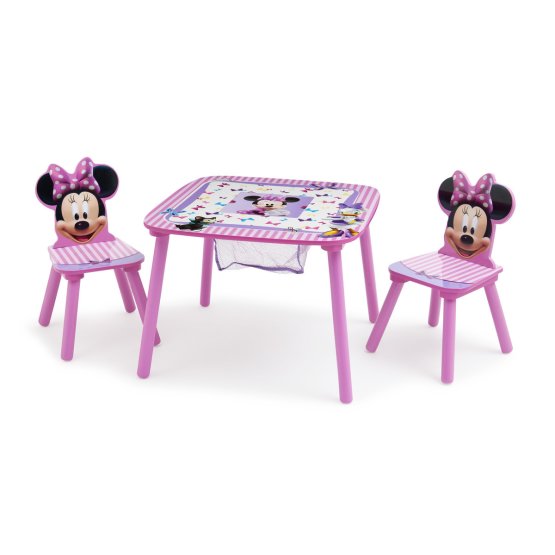 Detský stôl so stoličkami - myška Minnie