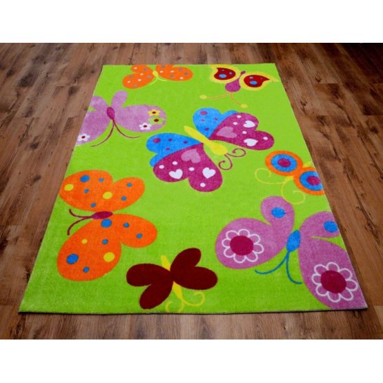 Detský koberec - leto - zelený