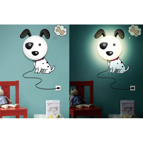 Detská lampa s nálepkou - rozkošný psík