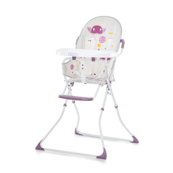 CHIPOLINO detská jedálenská stolička Teddy - Purple
