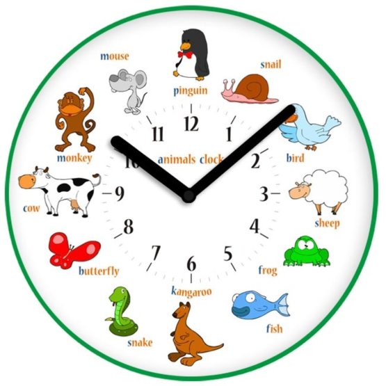 Detské hodiny Zvieratká