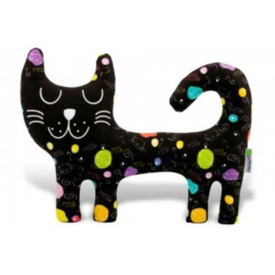 Textilná hračka - čierna mačička Meow
