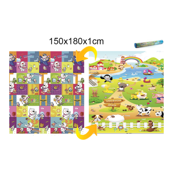 Detský penový koberec - medvedíky + farma