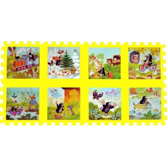 Detské penové puzzle Krtko - žlté