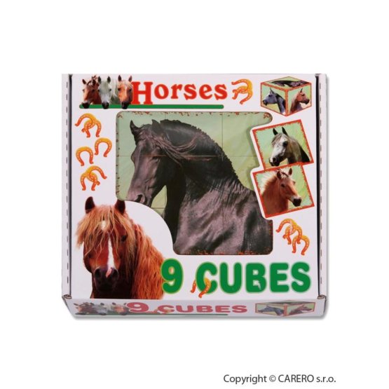 Skladacie obrázkové kocky Horses Podľa obrázku