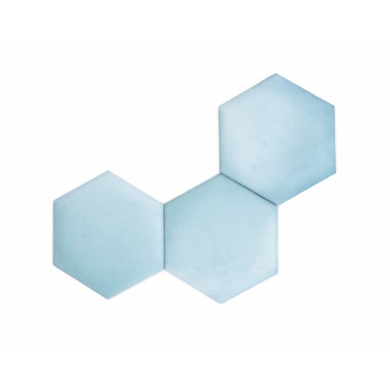 Čalúnený panel Hexagon - baby blue