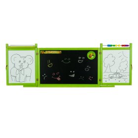 Detská magnetická/kriedová tabuľa na stenu - zelená