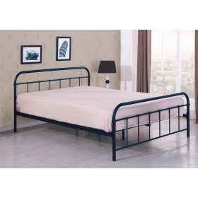 Kovová posteľ LINDA 120x200 cm - čierna