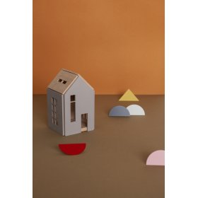 Magnetický Montessori drevený domček - grey, Babai