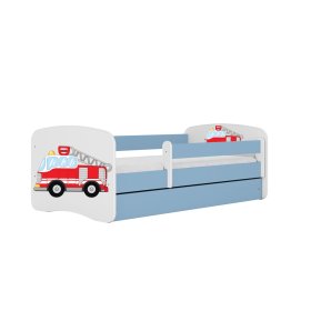Detská posteľ so zábranou Ourbaby - Hasičské auto - modrá, Ourbaby®