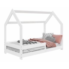 Domčeková posteľ Laura so zábranou 160 x 80 cm - biela, Magnat