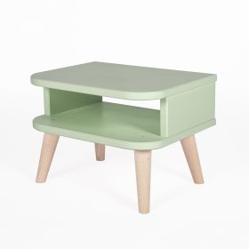 Nočný stolík NELL- pastelovo zelený