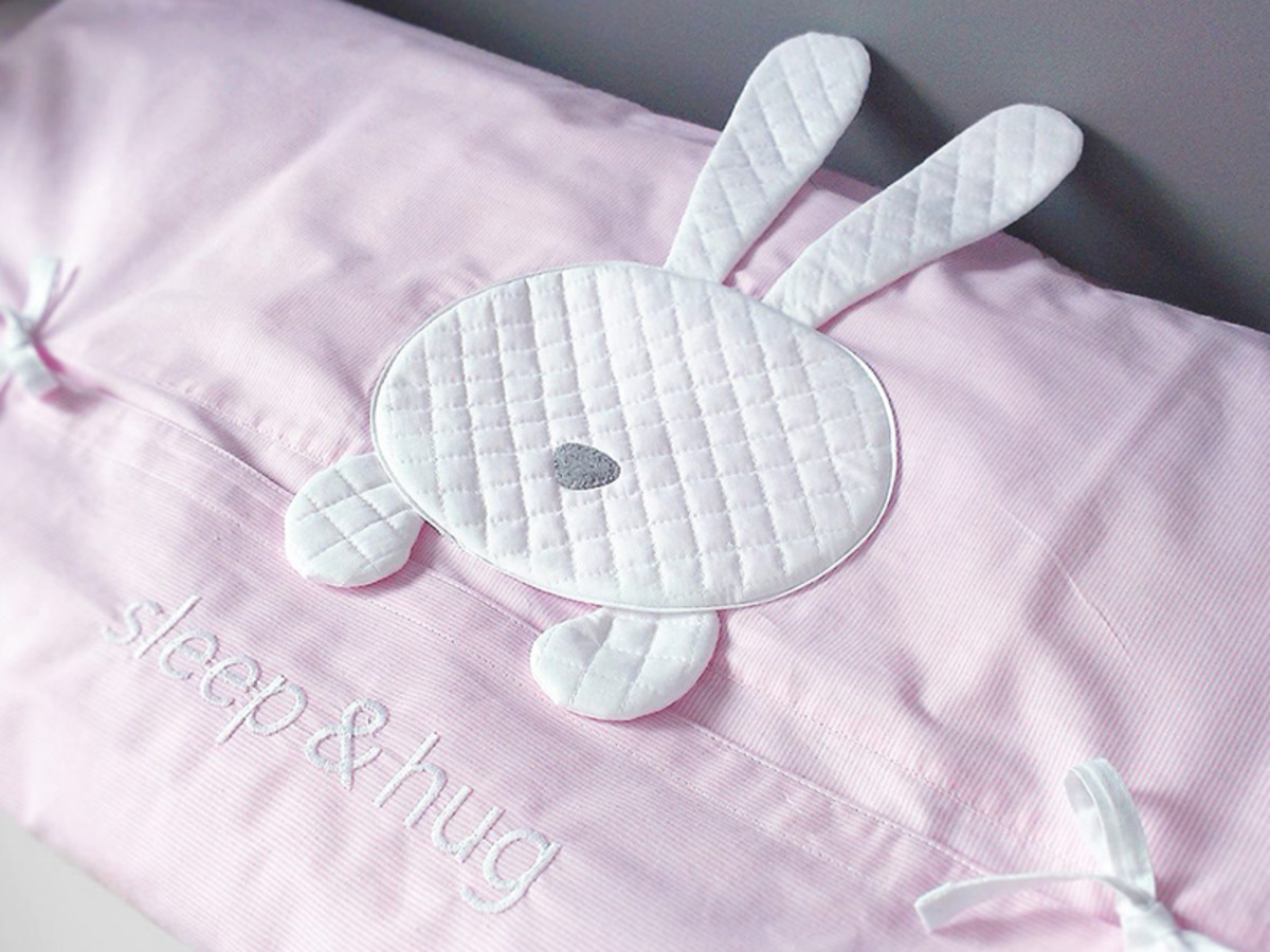 Detské 3-dielne obliečky sleep&hug - ružové - 76x76 cm zavinovačka