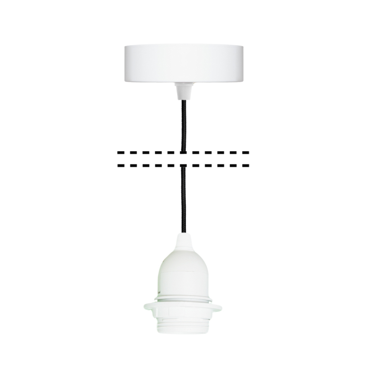 Závesný kábel s objímkou 55 cm mäta