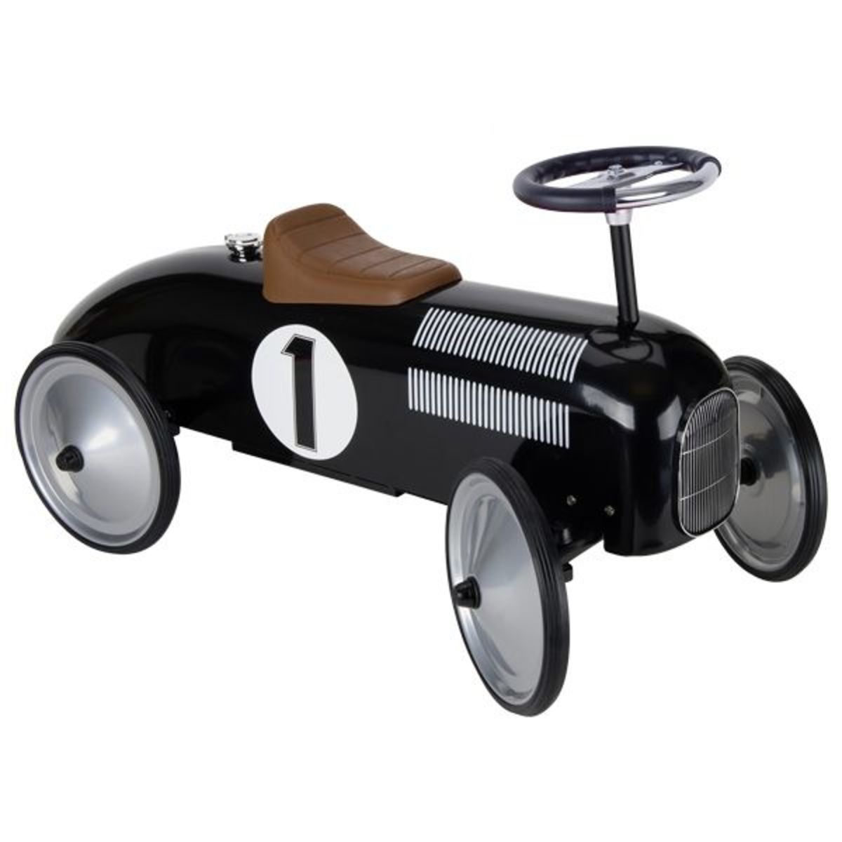 Detské kovové odrážadlo čierne ride-on car