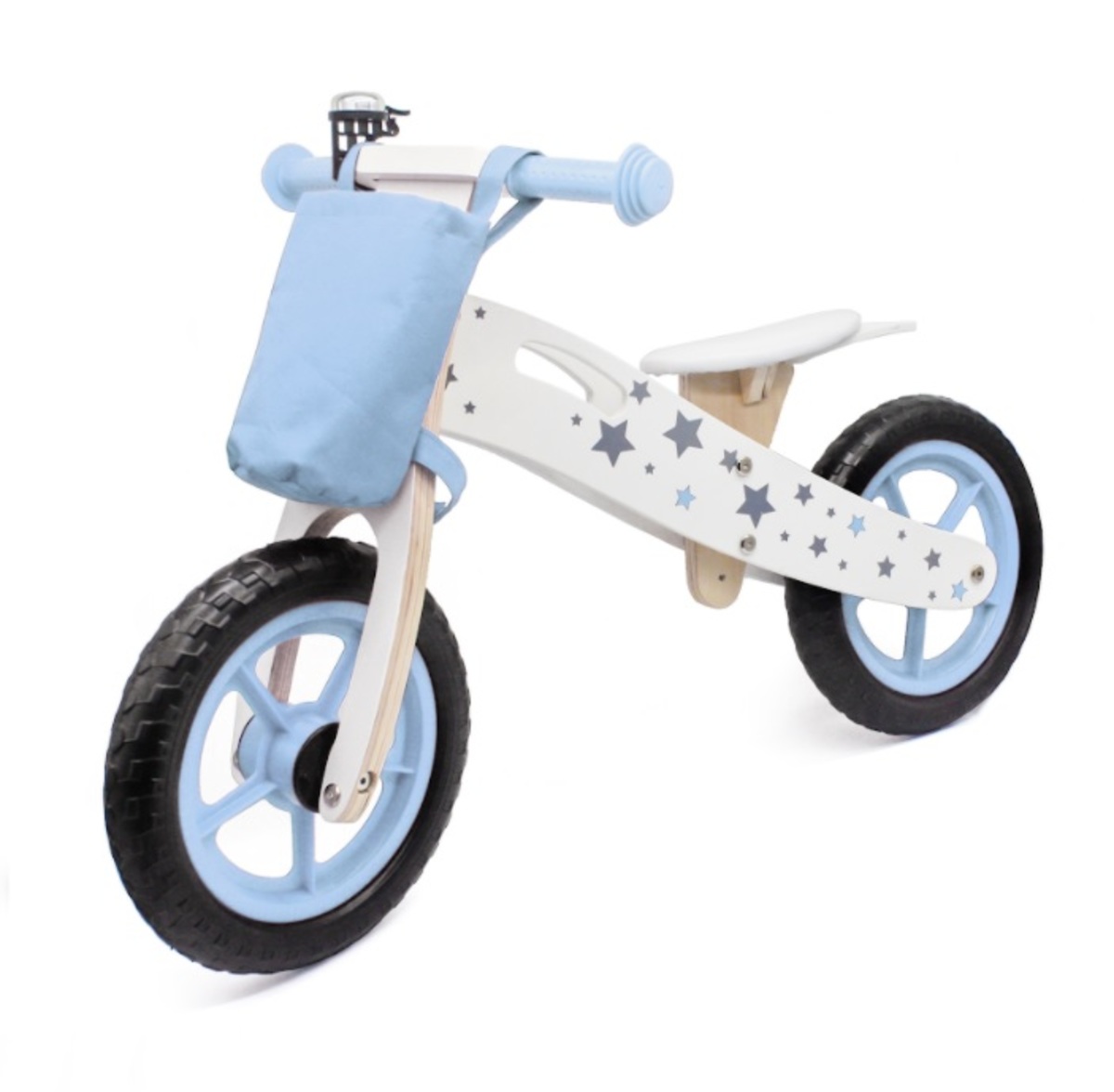 Drevené odrážadlo Stars - modré Blue wooden kids bike