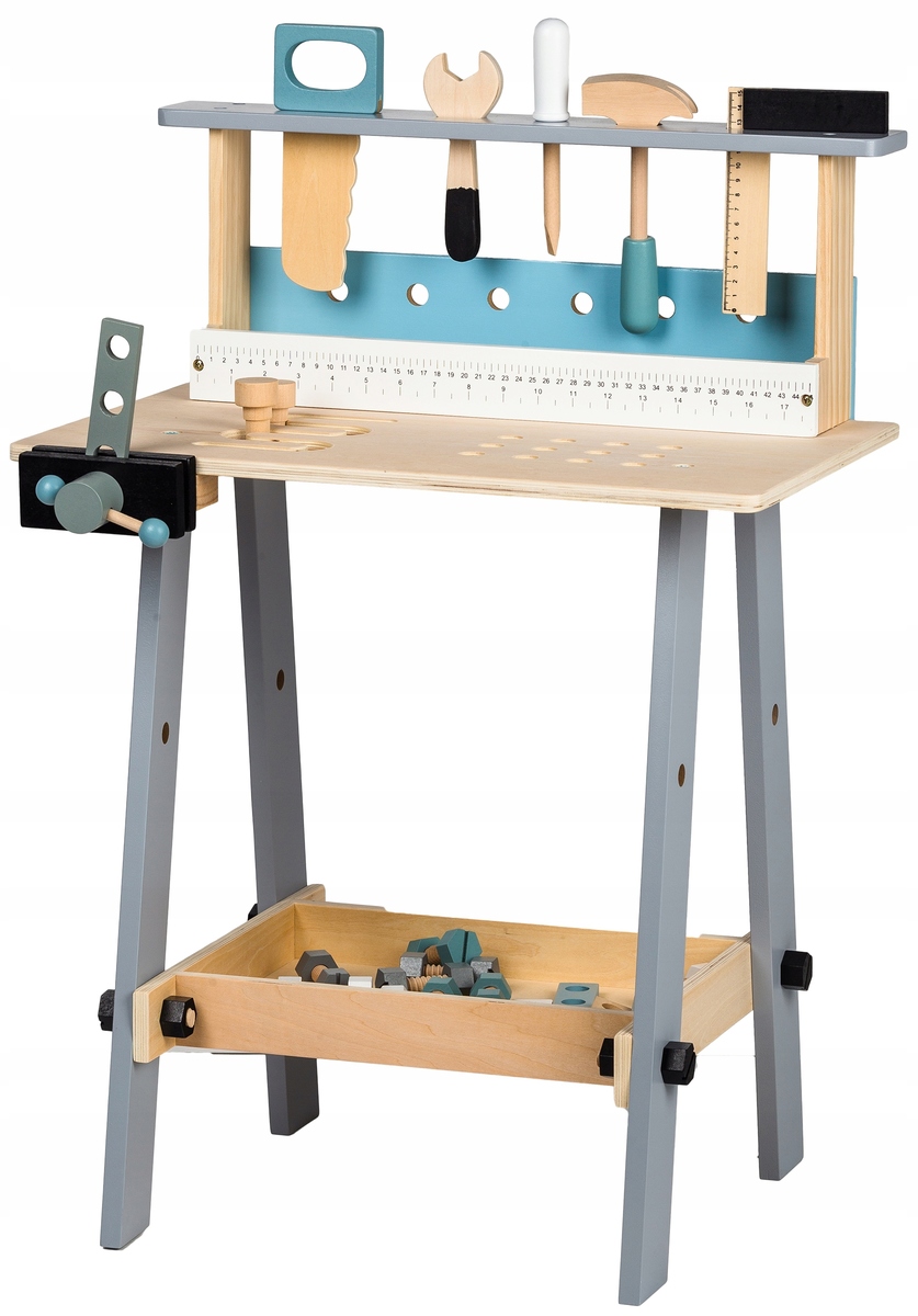 Drevená pracovná dielňa s náradím tool bench