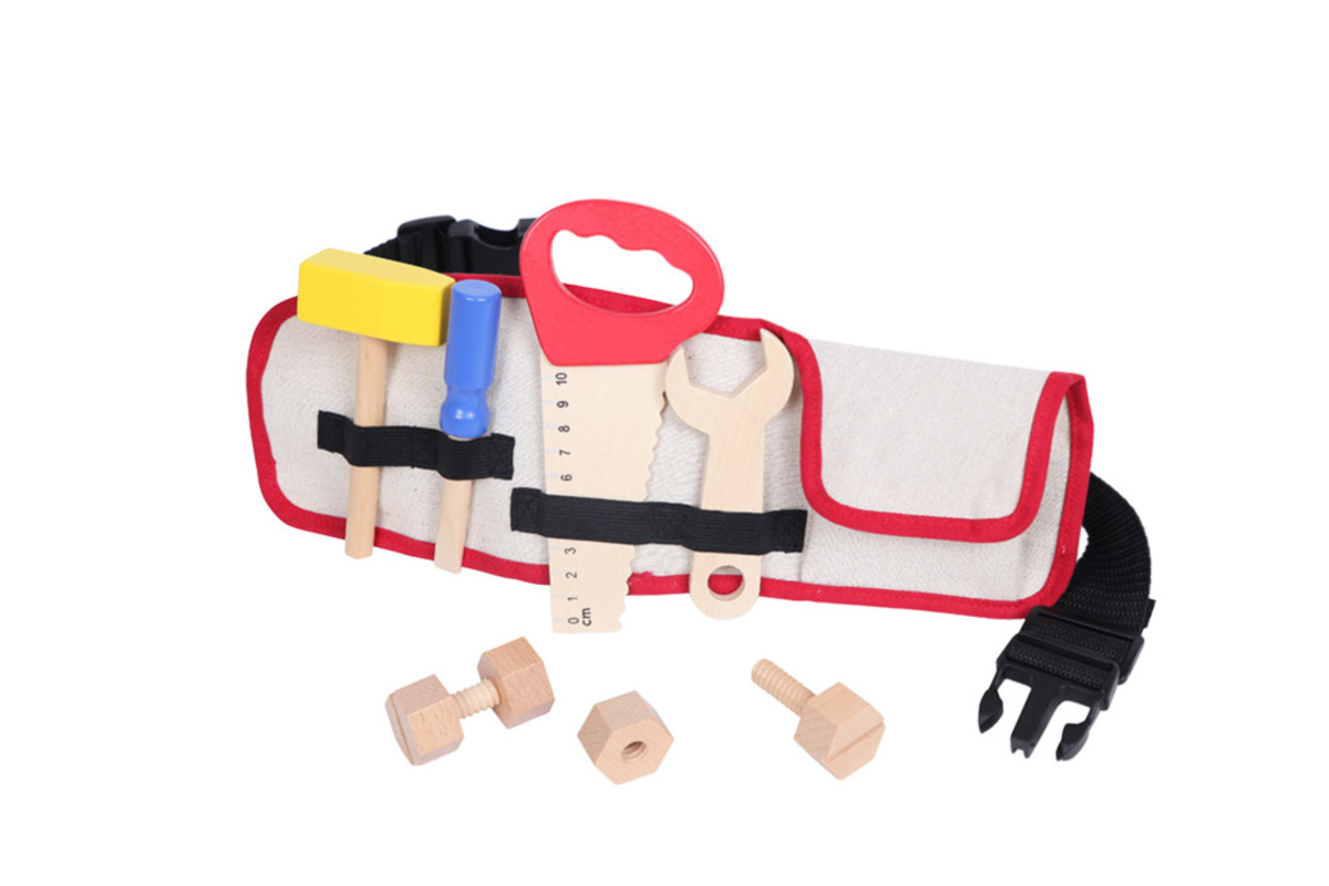 Detský pás s dreveným náradím tool belt set