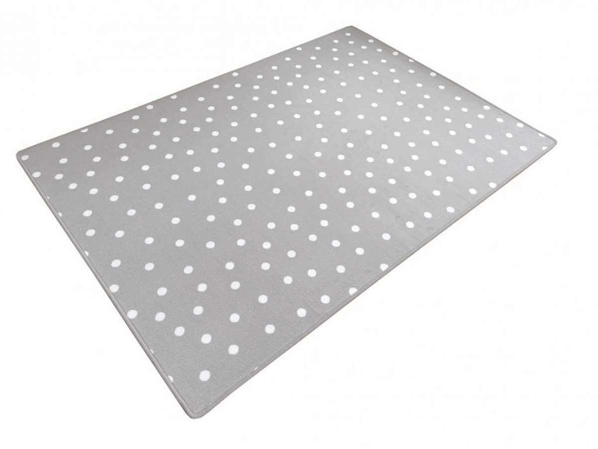 Detský kober Bodky - šedý Grey dots 200 x 300 cm