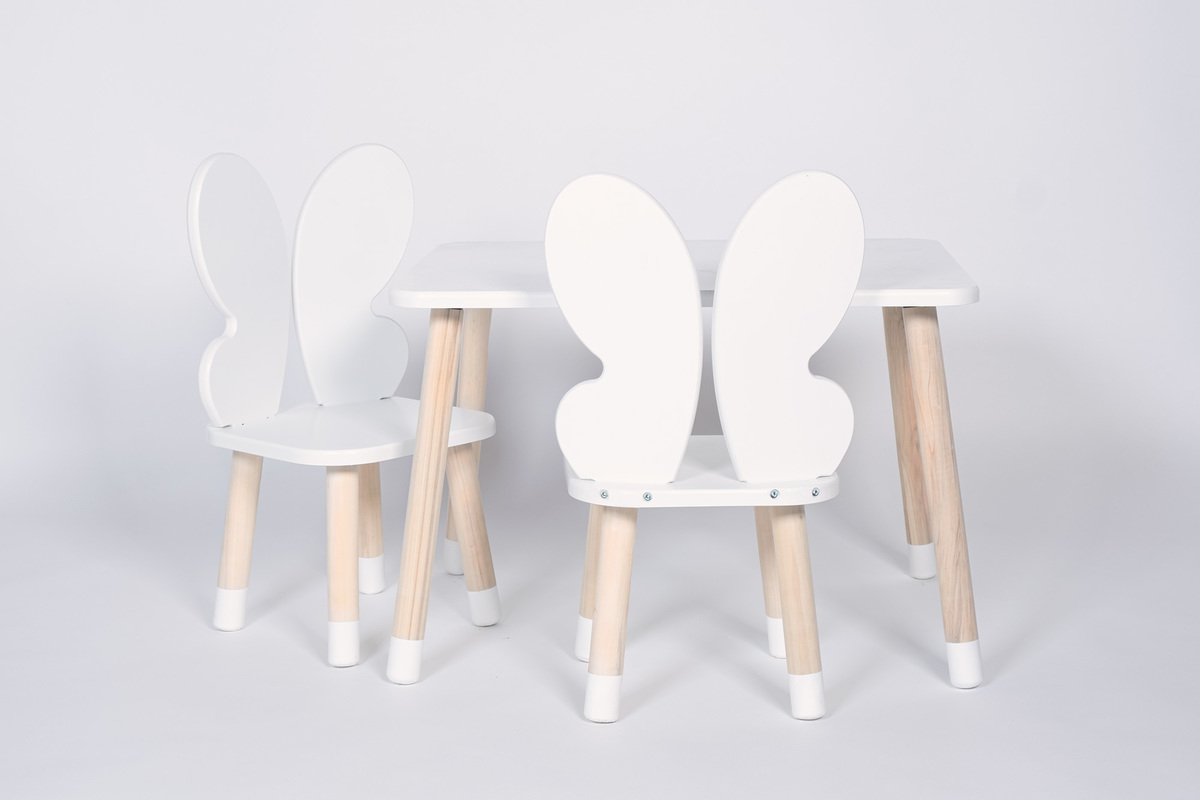 Set stolčeka a stoličiek - Motýľ Butterfly set - 1x stôl + 1x stoličky