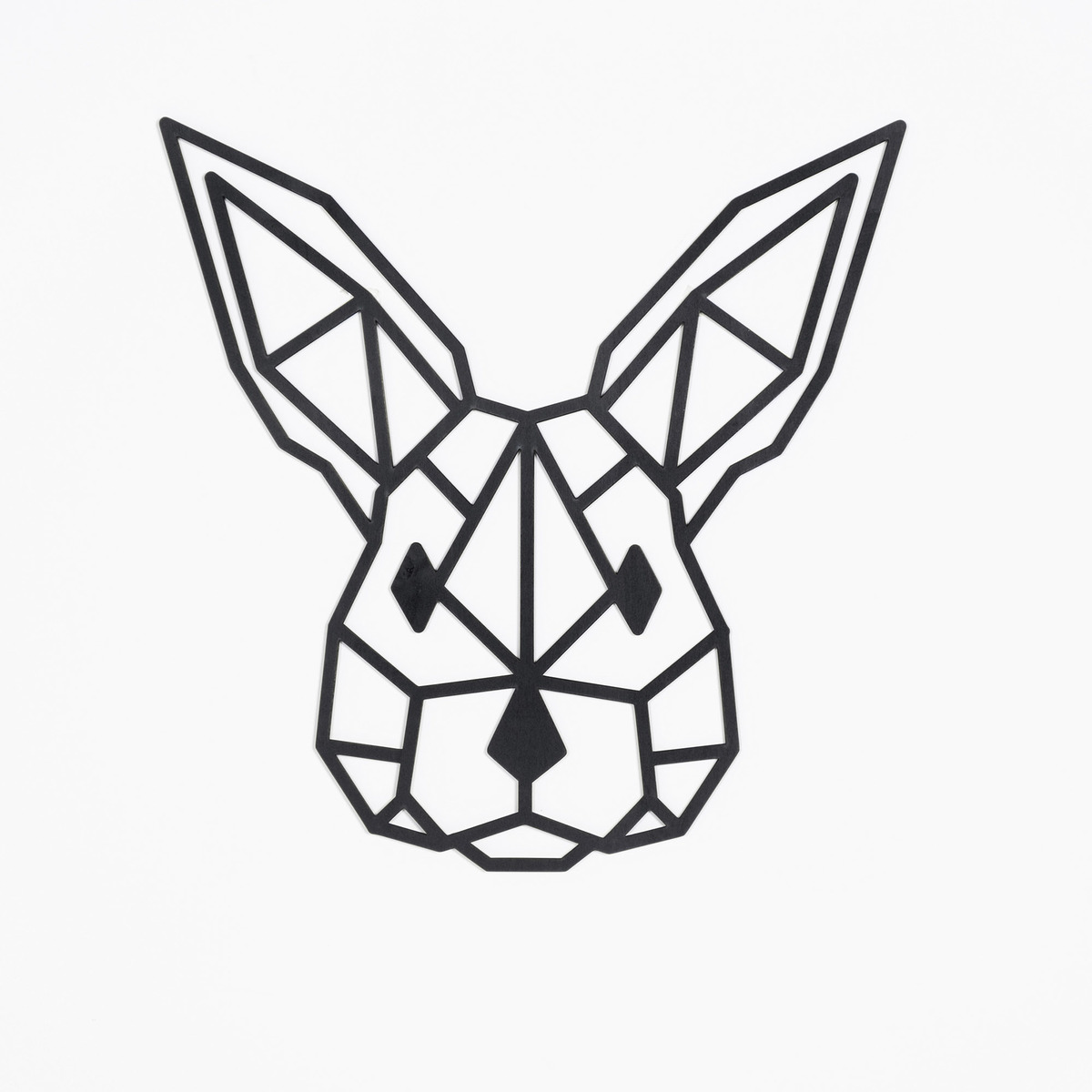 Drevený geometrický obraz - Zajac - rôzne farby - prírodná
