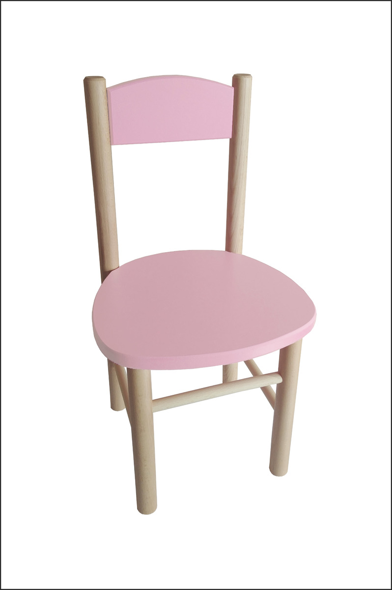 Detská stolička Polly - svetlo ružová