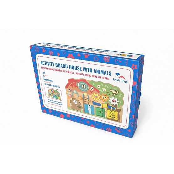 2Kids Toys Activity board Domček so zvieratkami