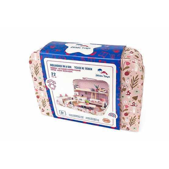 2Kids Toys Domček pre bábiky v kufríku Kuchyňa